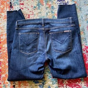 Hudson skinny jeans with raw edge